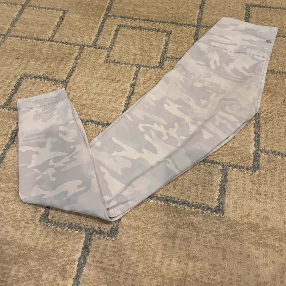 Lululemon Light Gray Camo Leggings